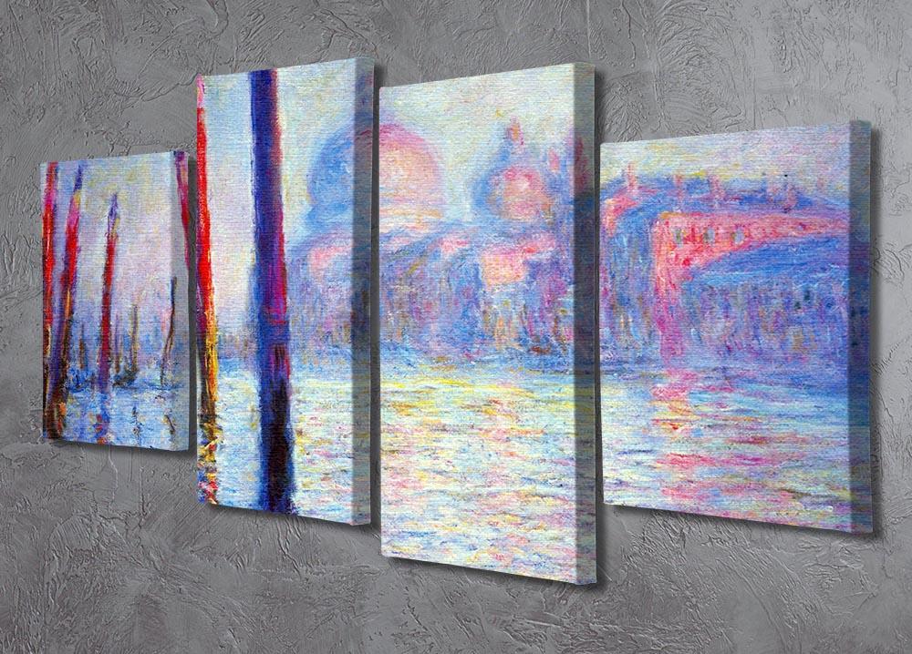 Canal Grand by Monet 4 Split Panel Canvas - Canvas Art Rocks - 2
