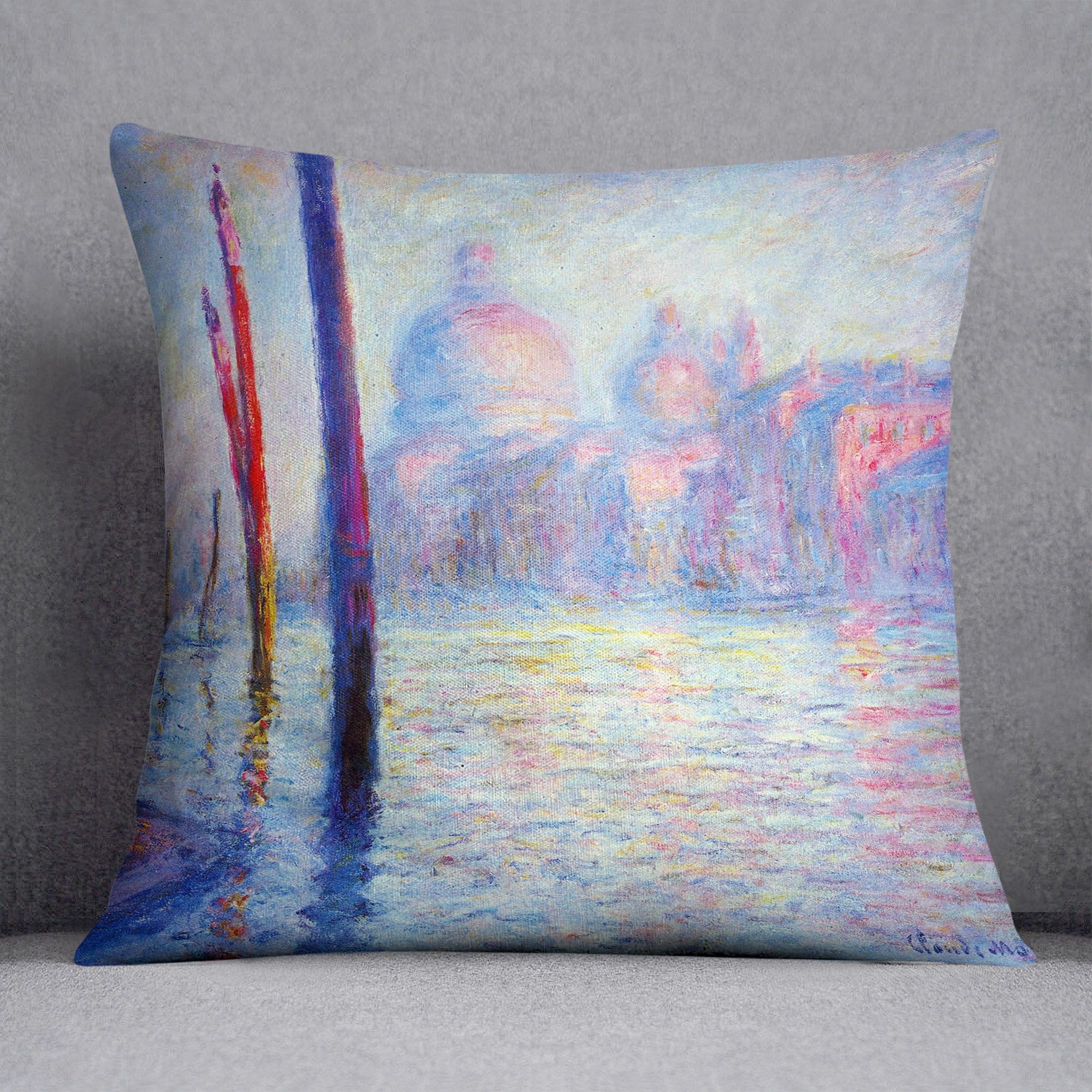 Canal Grand by Monet Throw Pillow