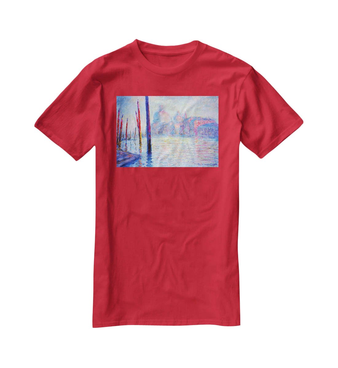 Canal Grand by Monet T-Shirt - Canvas Art Rocks - 4