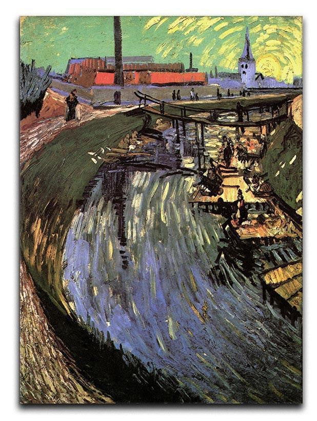 Canal with Women Washing by Van Gogh Canvas Print & Poster  - Canvas Art Rocks - 1