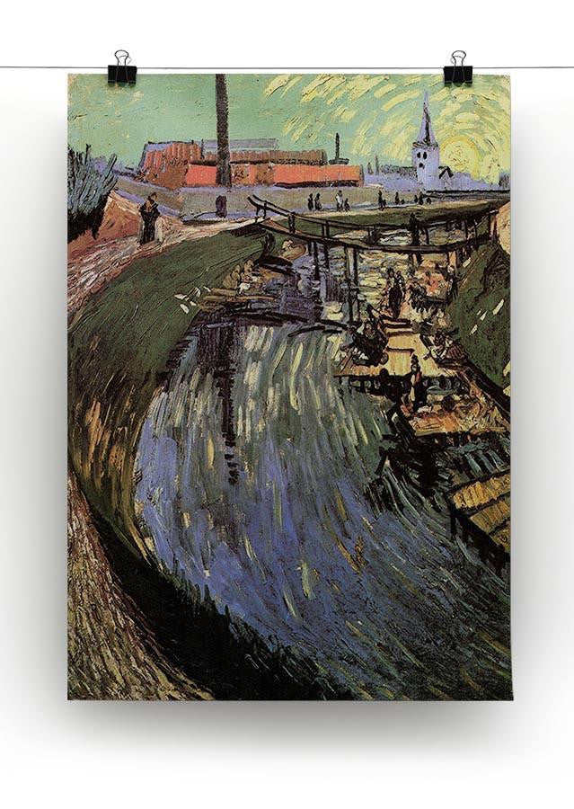Canal with Women Washing by Van Gogh Canvas Print & Poster - Canvas Art Rocks - 2
