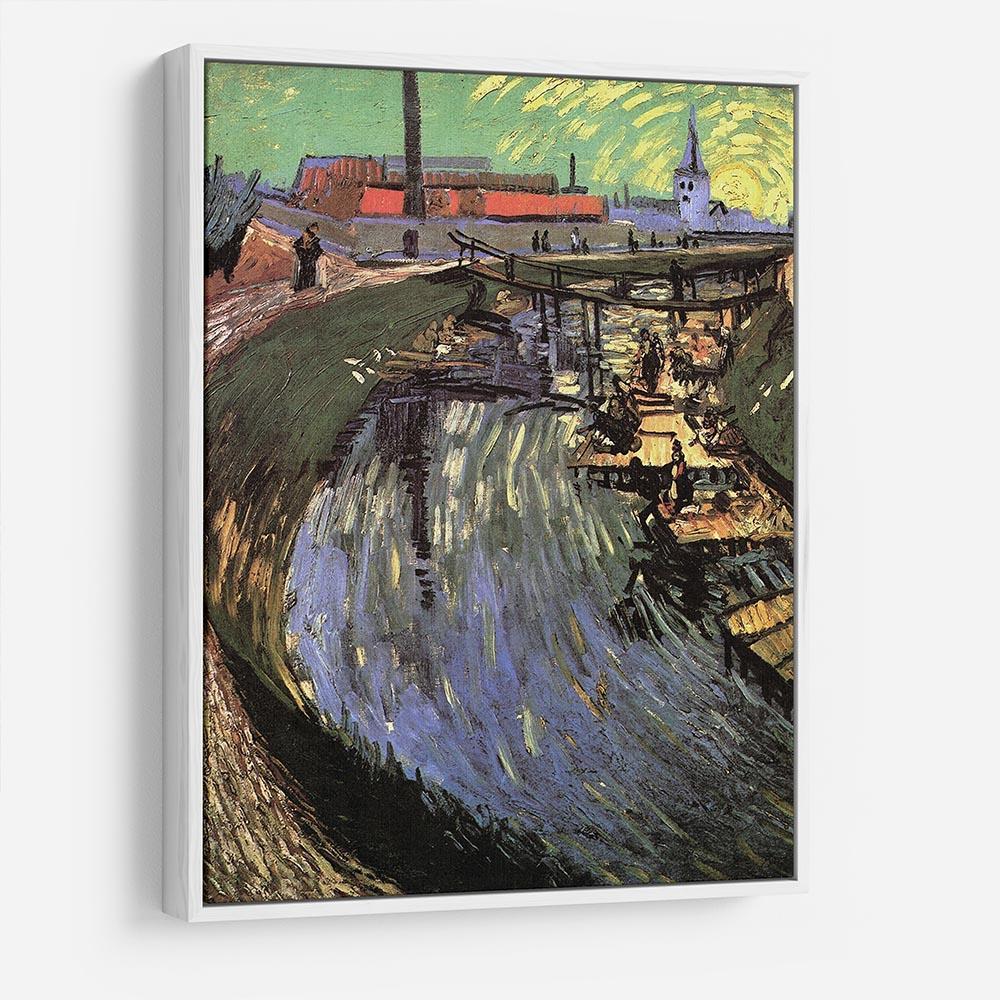 Canal with Women Washing by Van Gogh HD Metal Print