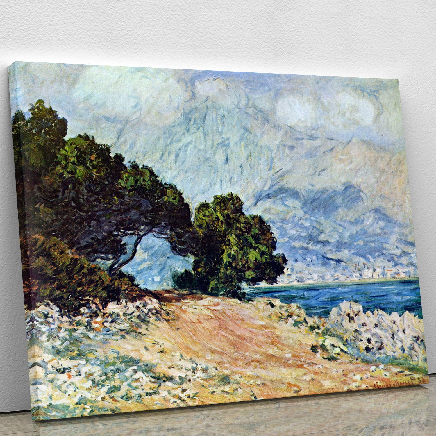 Cape Martin in Menton by Monet Canvas Print or Poster - Canvas Art Rocks - 1