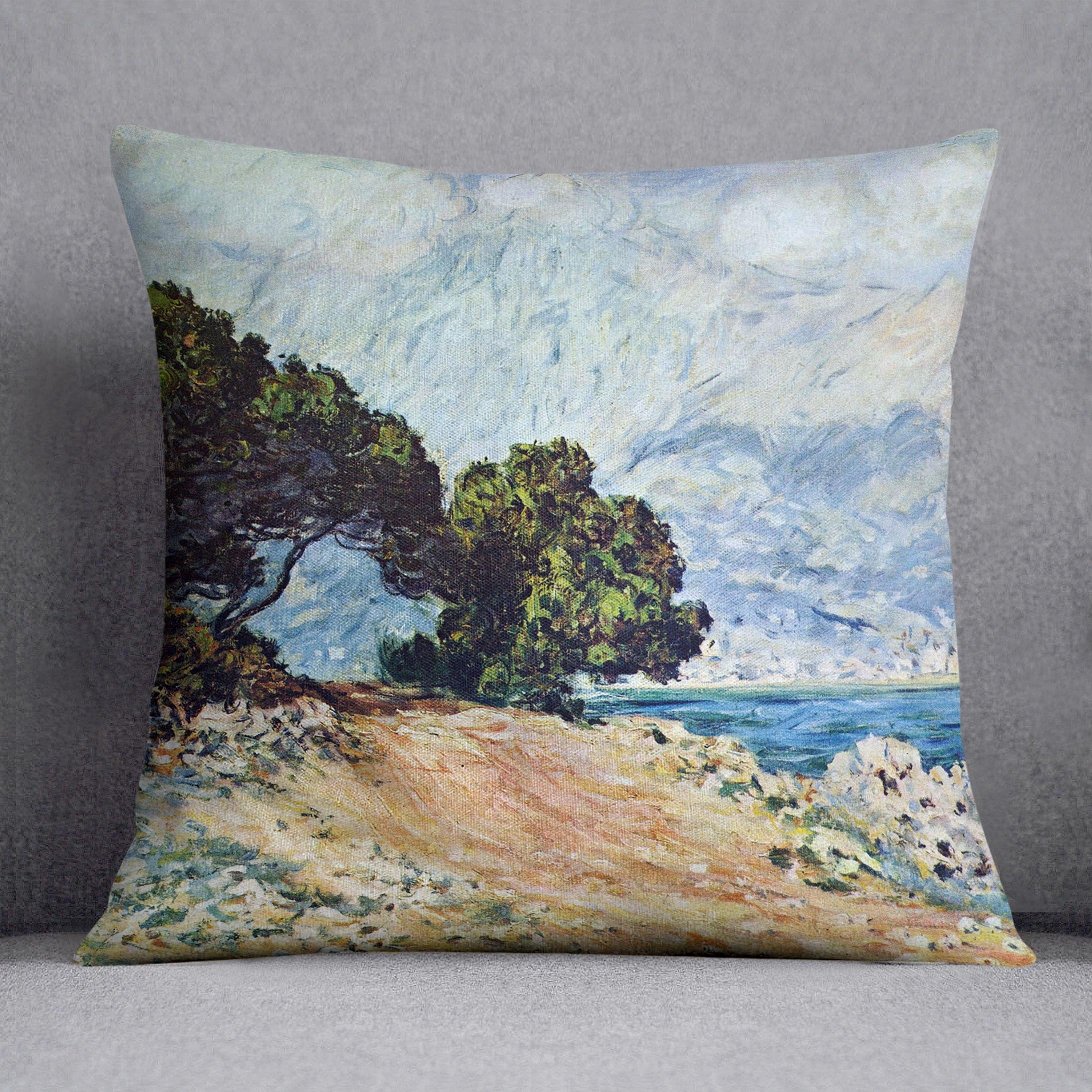 Cape Martin in Menton by Monet Throw Pillow