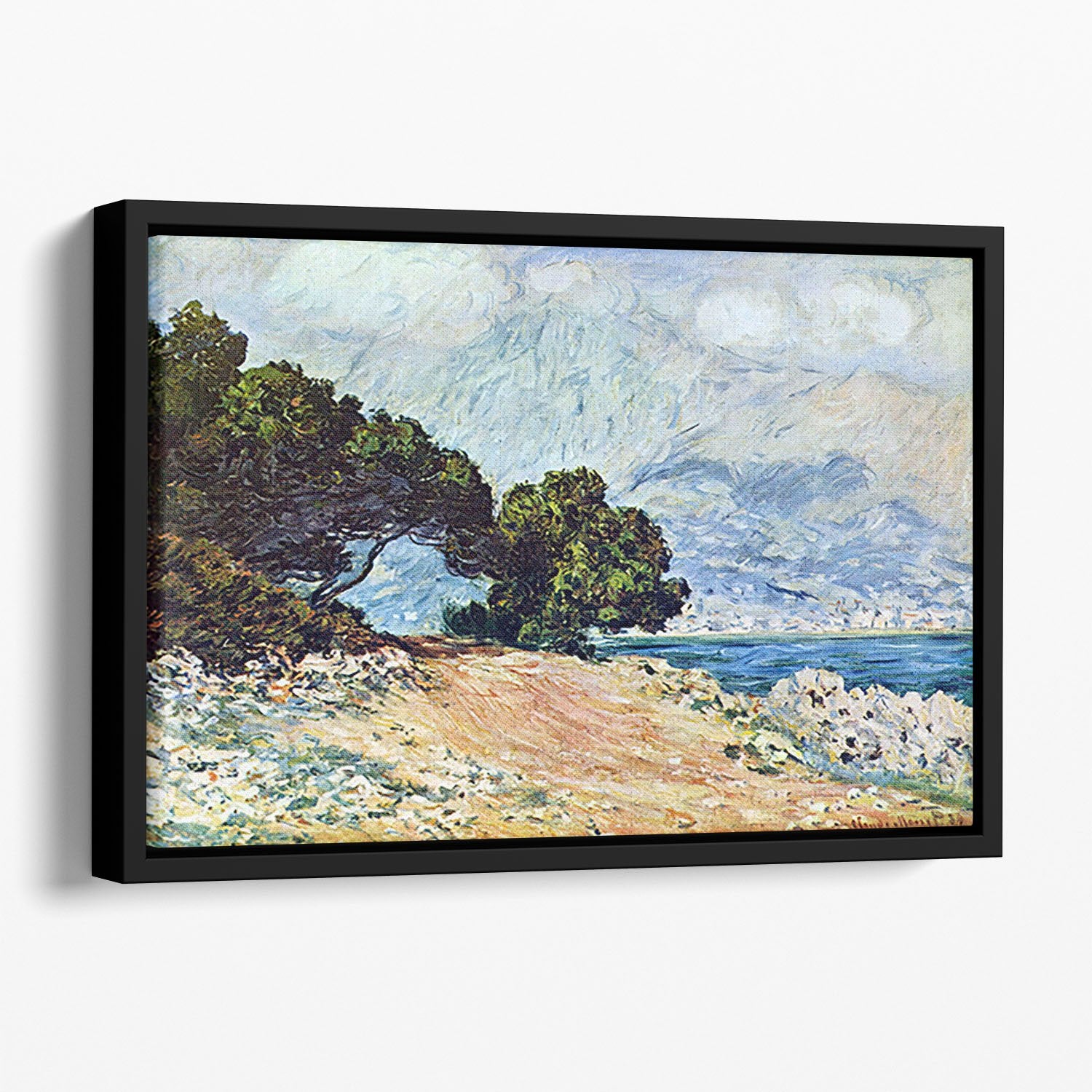 Cape Martin in Menton by Monet Floating Framed Canvas