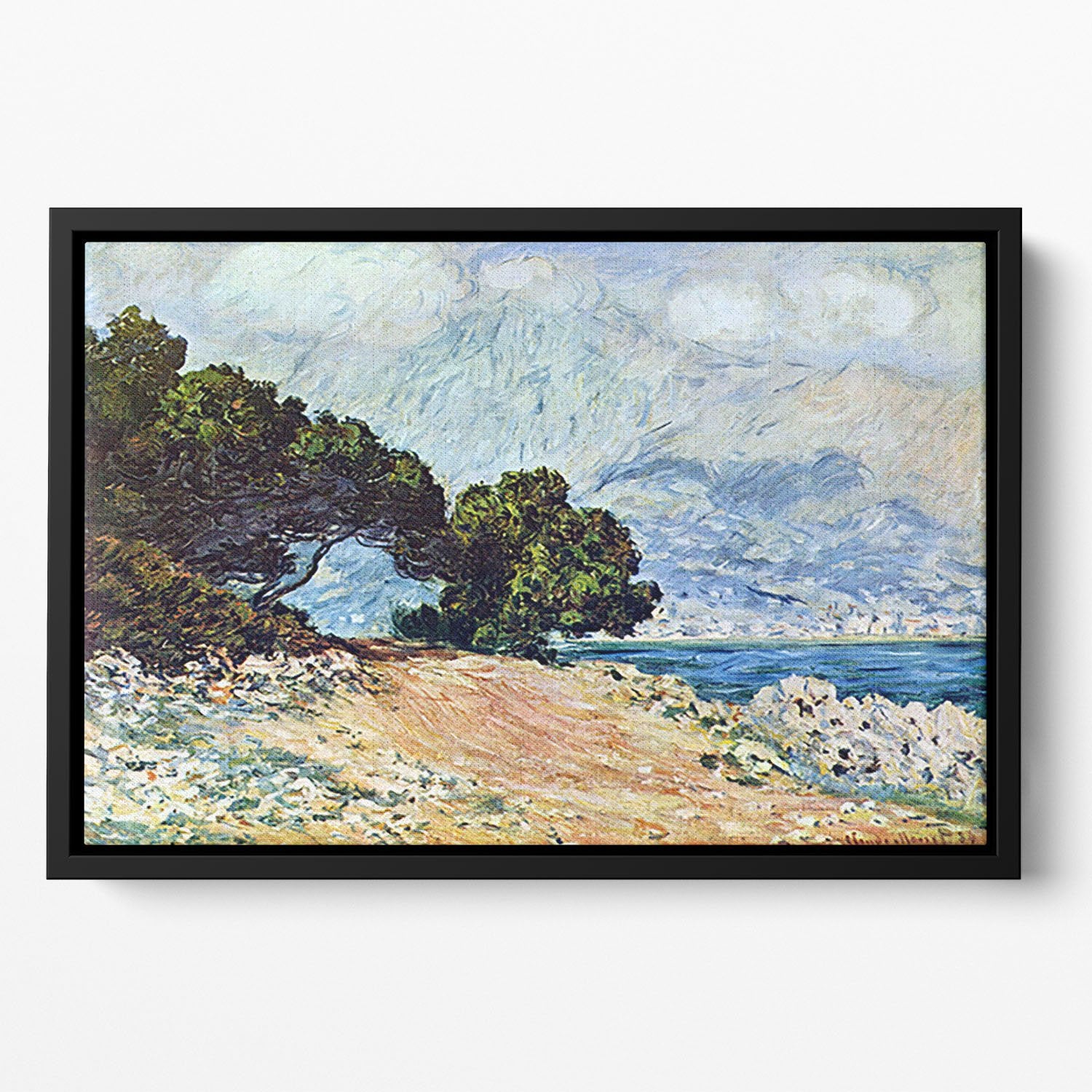 Cape Martin in Menton by Monet Floating Framed Canvas
