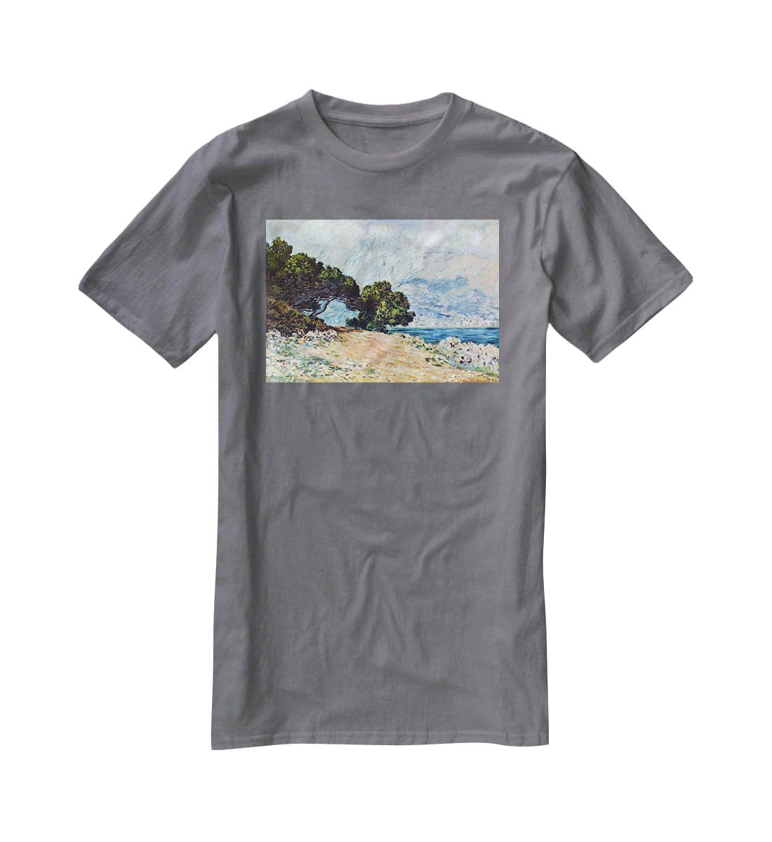Cape Martin in Menton by Monet T-Shirt - Canvas Art Rocks - 3