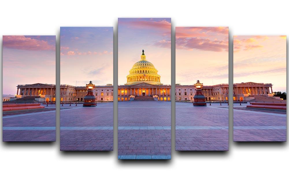 Capitol building sunset 5 Split Panel Canvas  - Canvas Art Rocks - 1