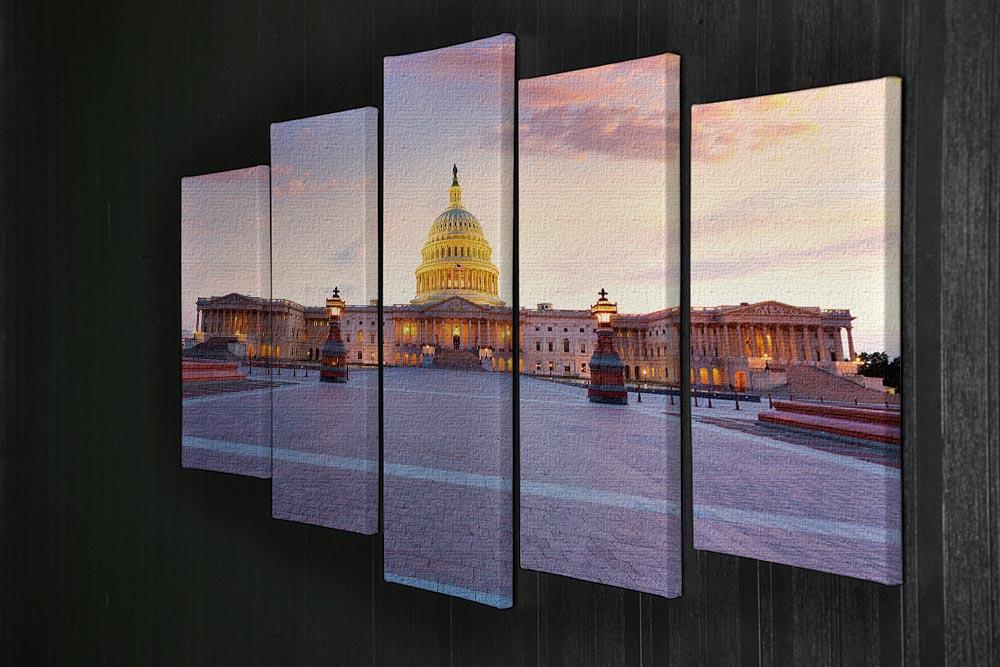 Capitol building sunset 5 Split Panel Canvas  - Canvas Art Rocks - 2