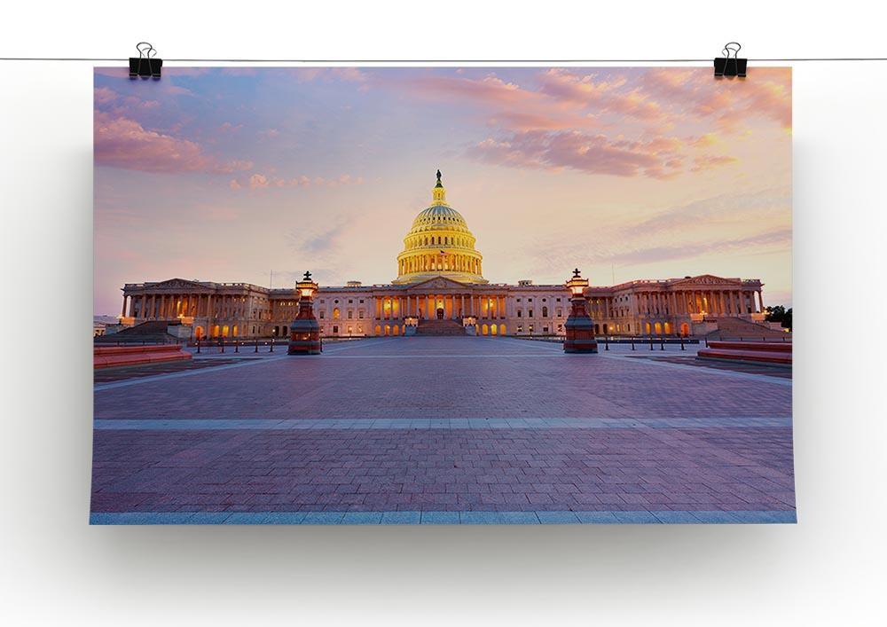 Capitol building sunset Canvas Print or Poster - Canvas Art Rocks - 2