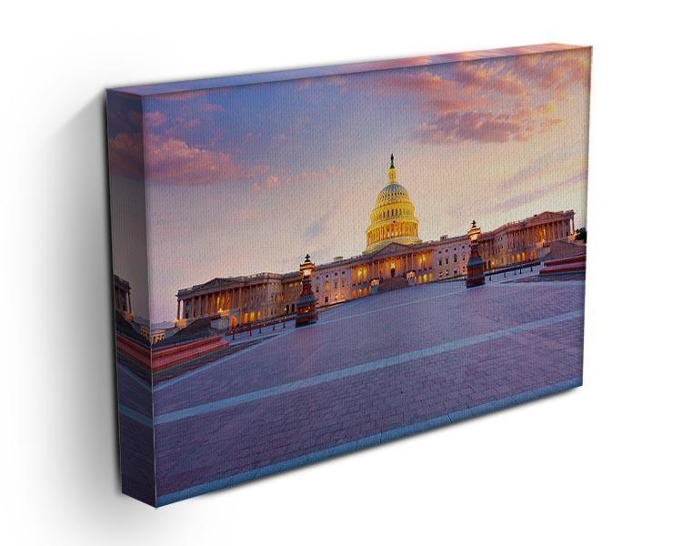 Capitol building sunset Canvas Print or Poster - Canvas Art Rocks - 3