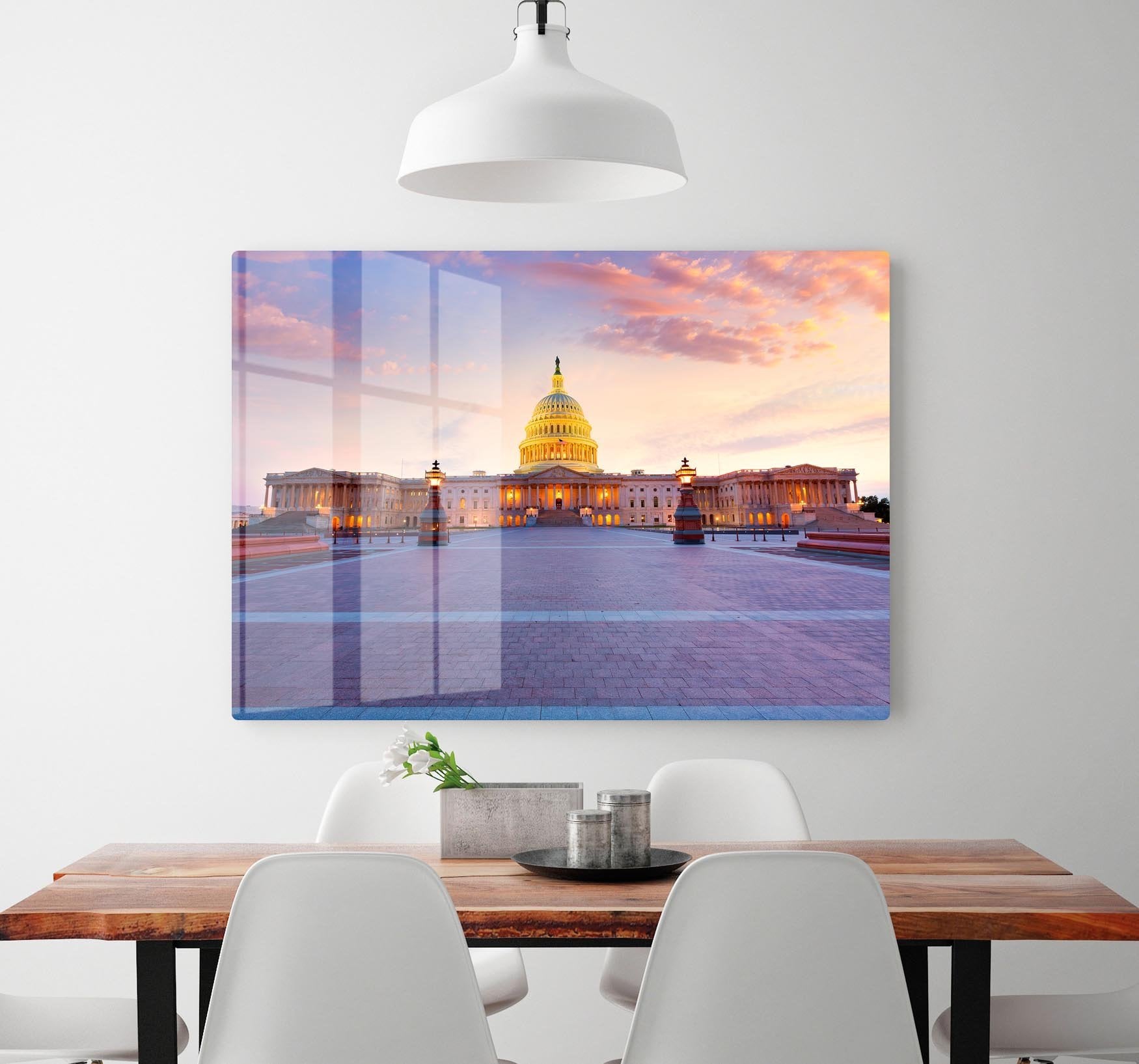Capitol building sunset HD Metal Print