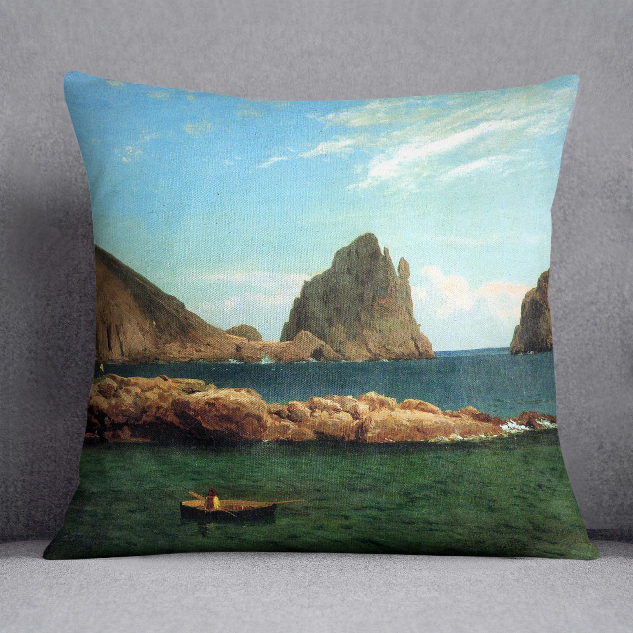 Capri by Bierstadt Cushion - Canvas Art Rocks - 1