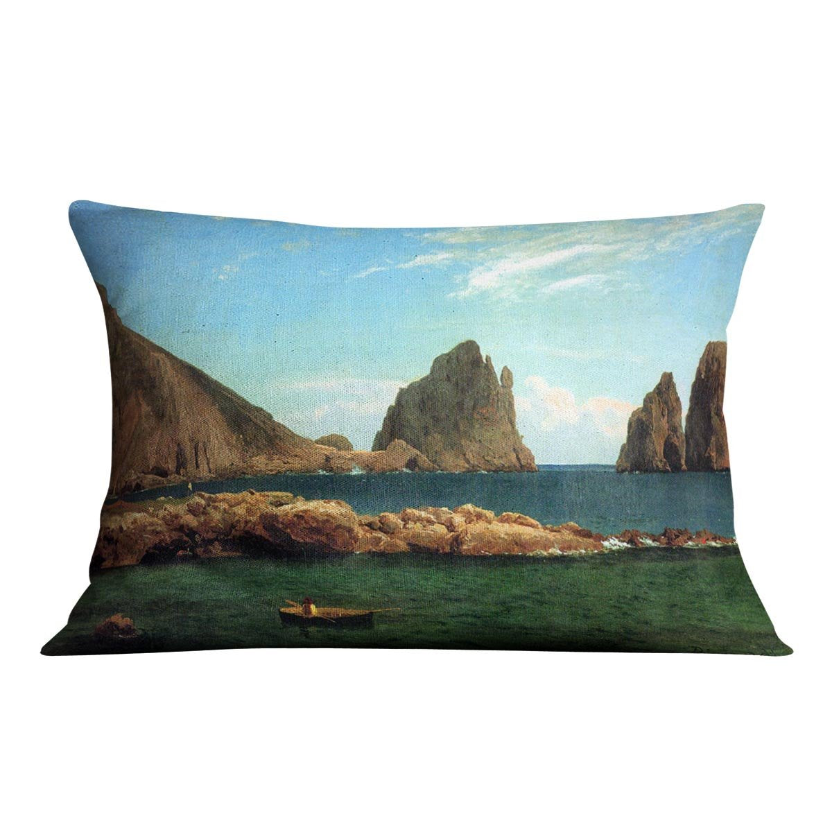 Capri by Bierstadt Cushion - Canvas Art Rocks - 4