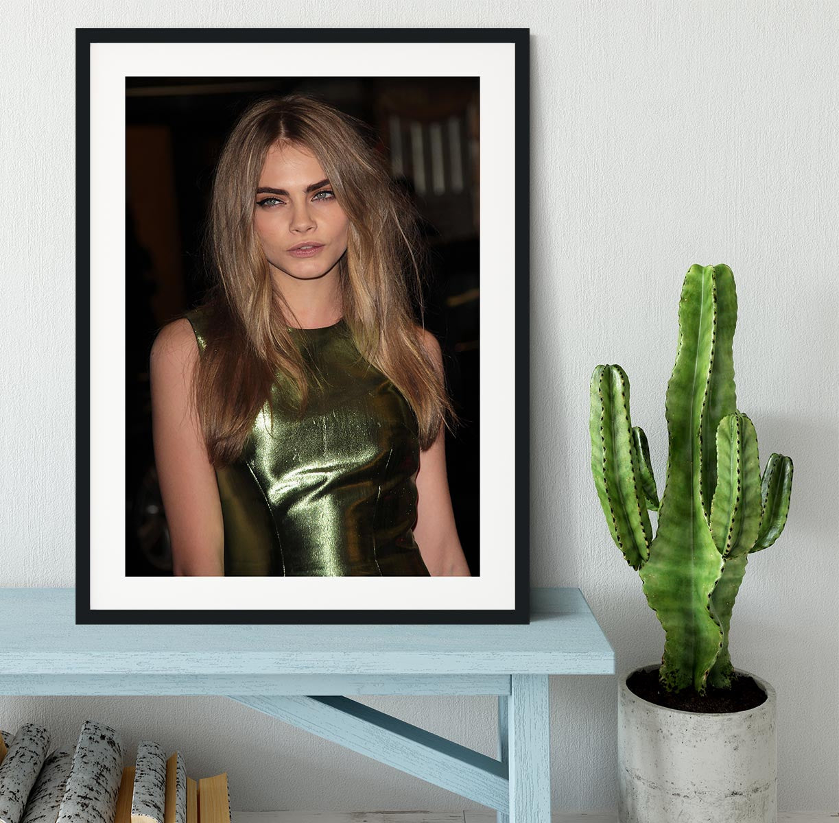 Cara Delevingne Framed Print - Canvas Art Rocks - 1