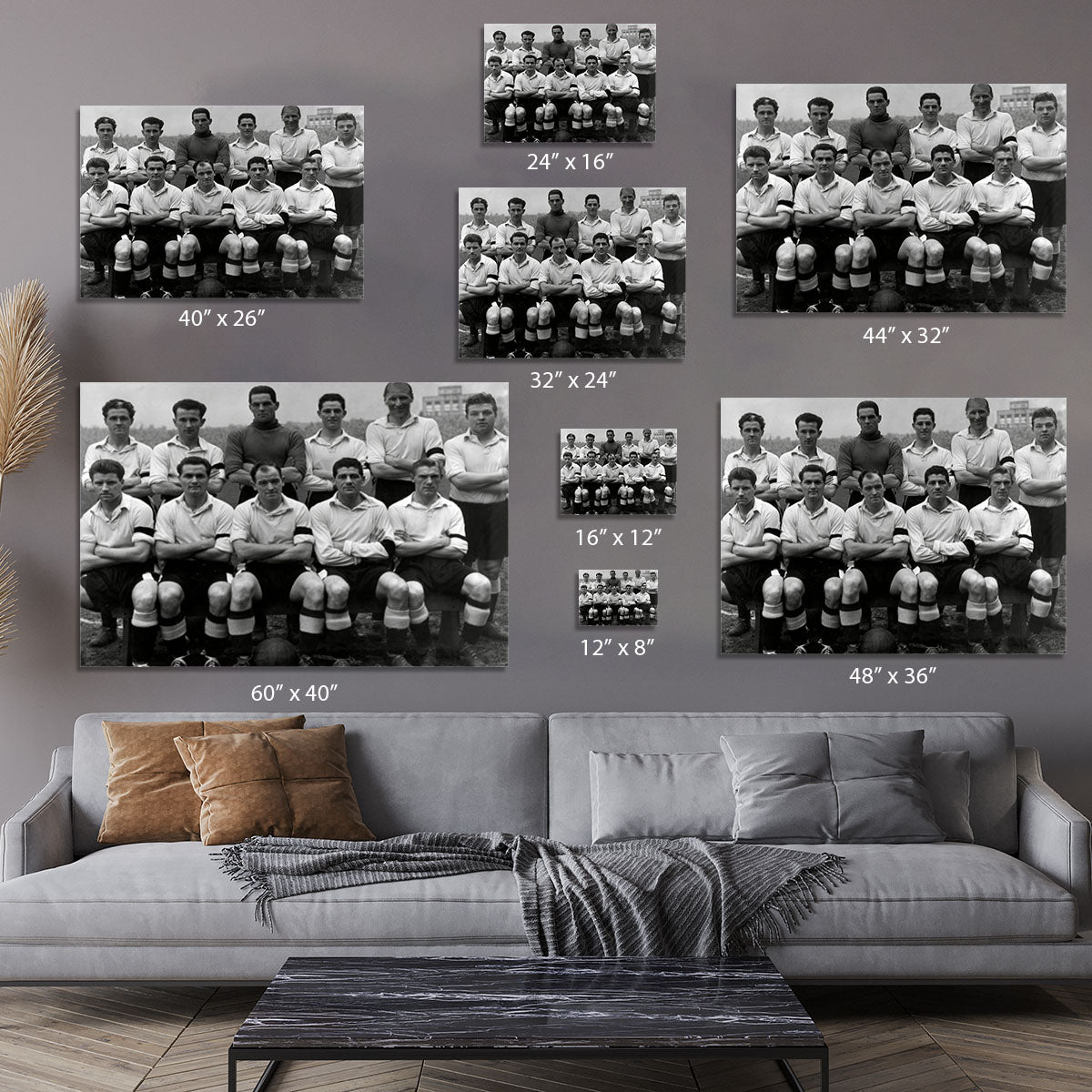 Cardiff City Football Club Team Photo 1956 Canvas Print or Poster - Canvas Art Rocks - 7