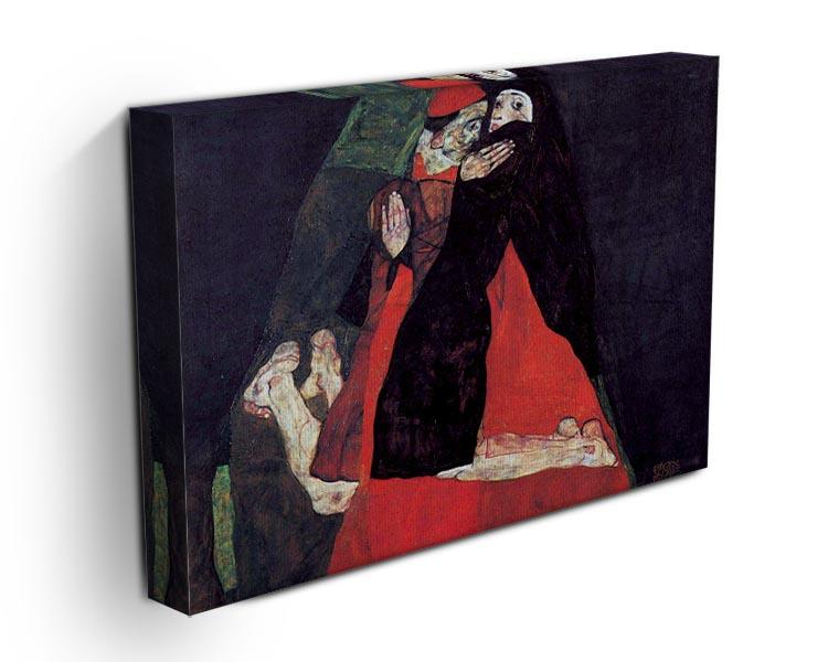 Cardinal and Nun or The caress by Egon Schiele Canvas Print or Poster - Canvas Art Rocks - 3