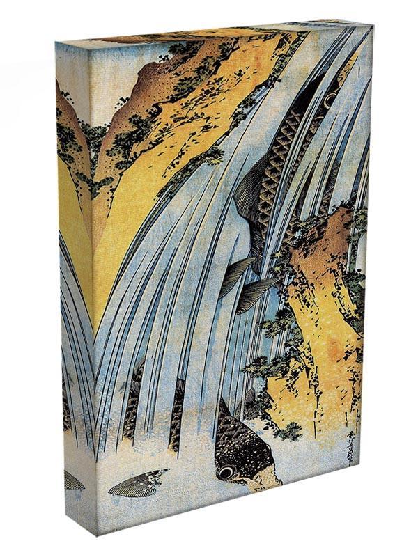 Carps ascending waterfall by Hokusai Canvas Print or Poster - Canvas Art Rocks - 3