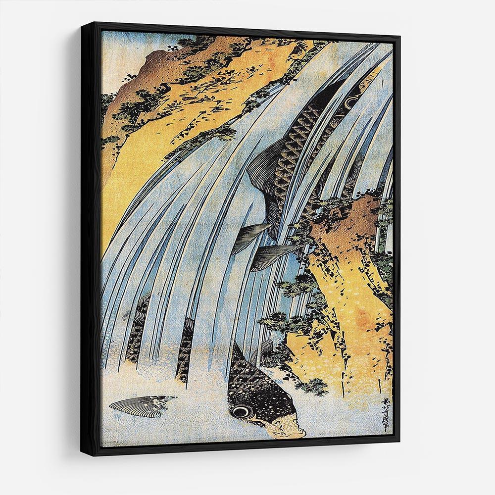 Carps ascending waterfall by Hokusai HD Metal Print