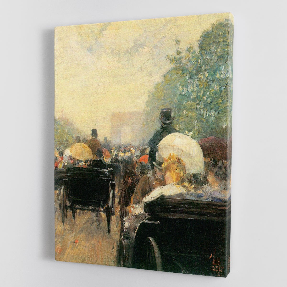Carriage Parade by Hassam Canvas Print or Poster