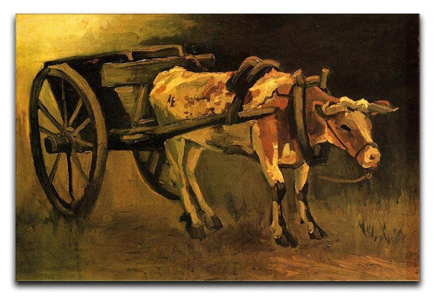 Cart with Red and White Ox by Van Gogh Canvas Print & Poster  - Canvas Art Rocks - 1