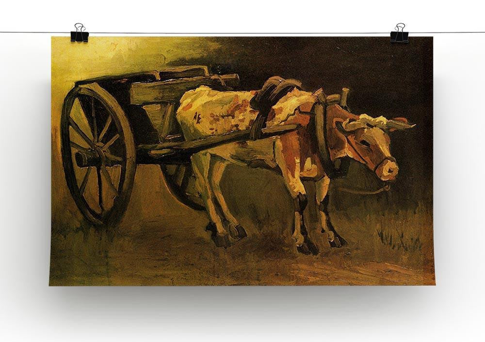 Cart with Red and White Ox by Van Gogh Canvas Print & Poster - Canvas Art Rocks - 2