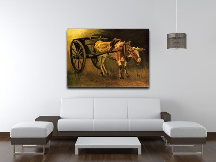 Cart with Red and White Ox by Van Gogh Canvas Print & Poster - Canvas Art Rocks - 4
