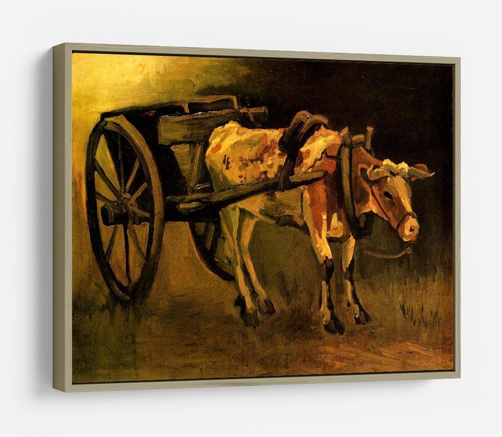 Cart with Red and White Ox by Van Gogh HD Metal Print