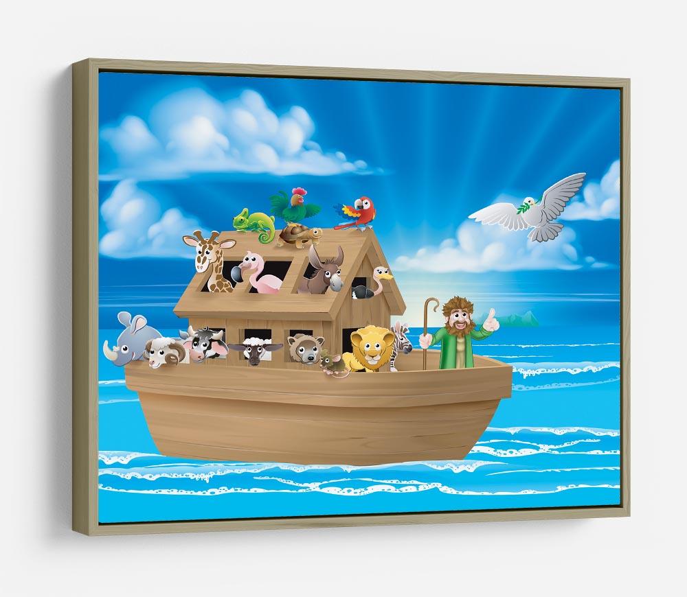 Cartoon childrens illustration of the Christian Bible story of Noah HD Metal Print
