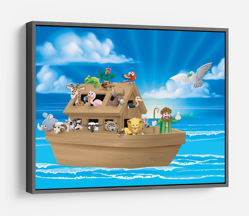 Cartoon childrens illustration of the Christian Bible story of Noah HD Metal Print