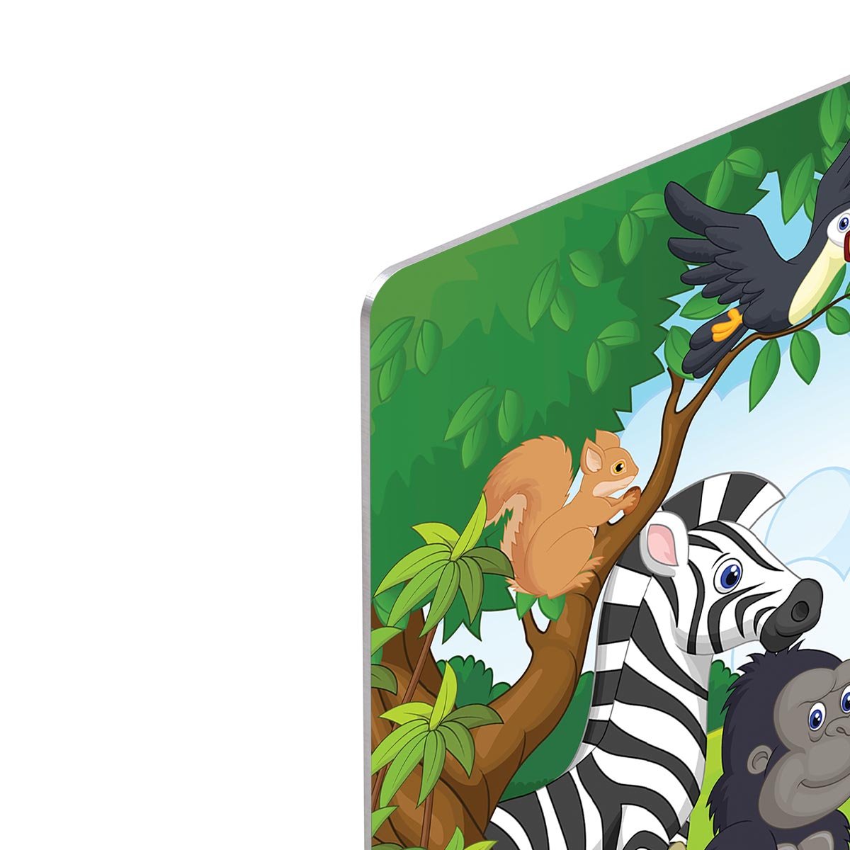 Cartoon collection animal in the jungle HD Metal Print - Canvas Art Rocks - 4