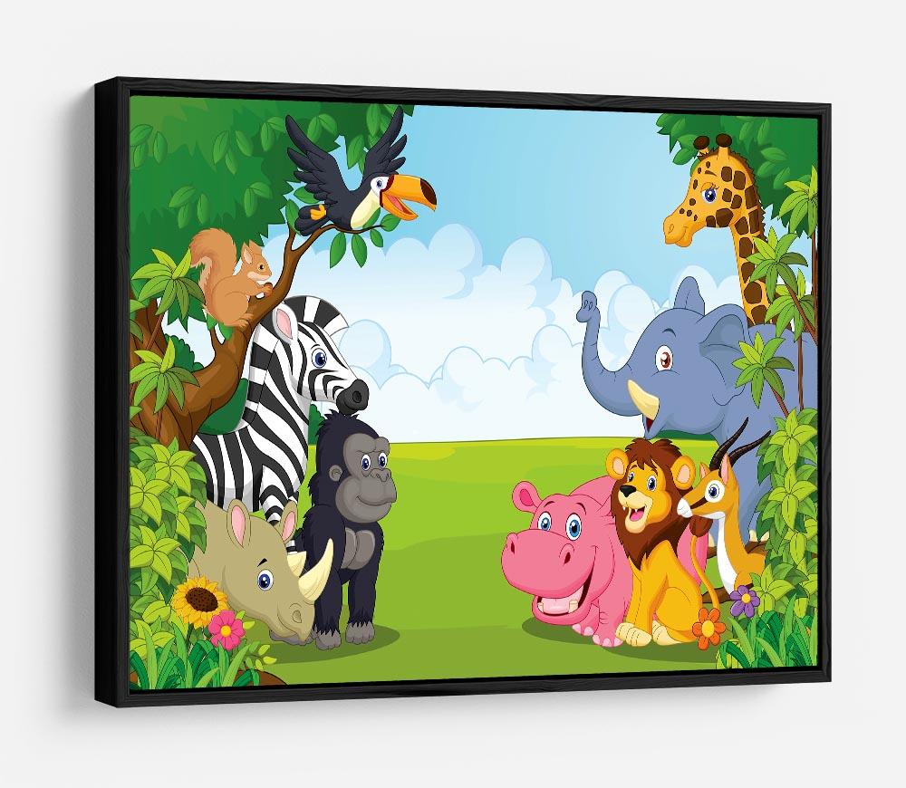 Cartoon collection animal in the jungle HD Metal Print - Canvas Art Rocks - 6