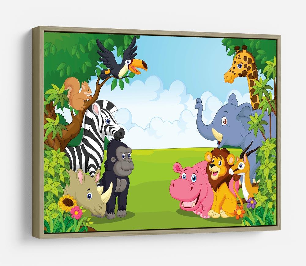 Cartoon collection animal in the jungle HD Metal Print - Canvas Art Rocks - 8