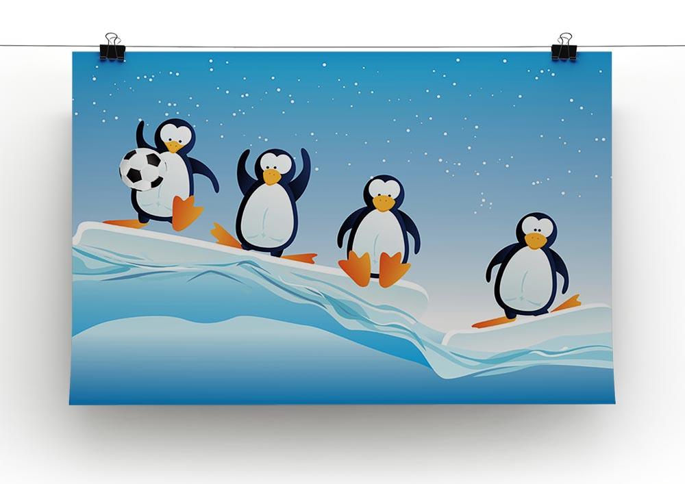Cartoonstyle illustration of penguins Canvas Print or Poster - Canvas Art Rocks - 2