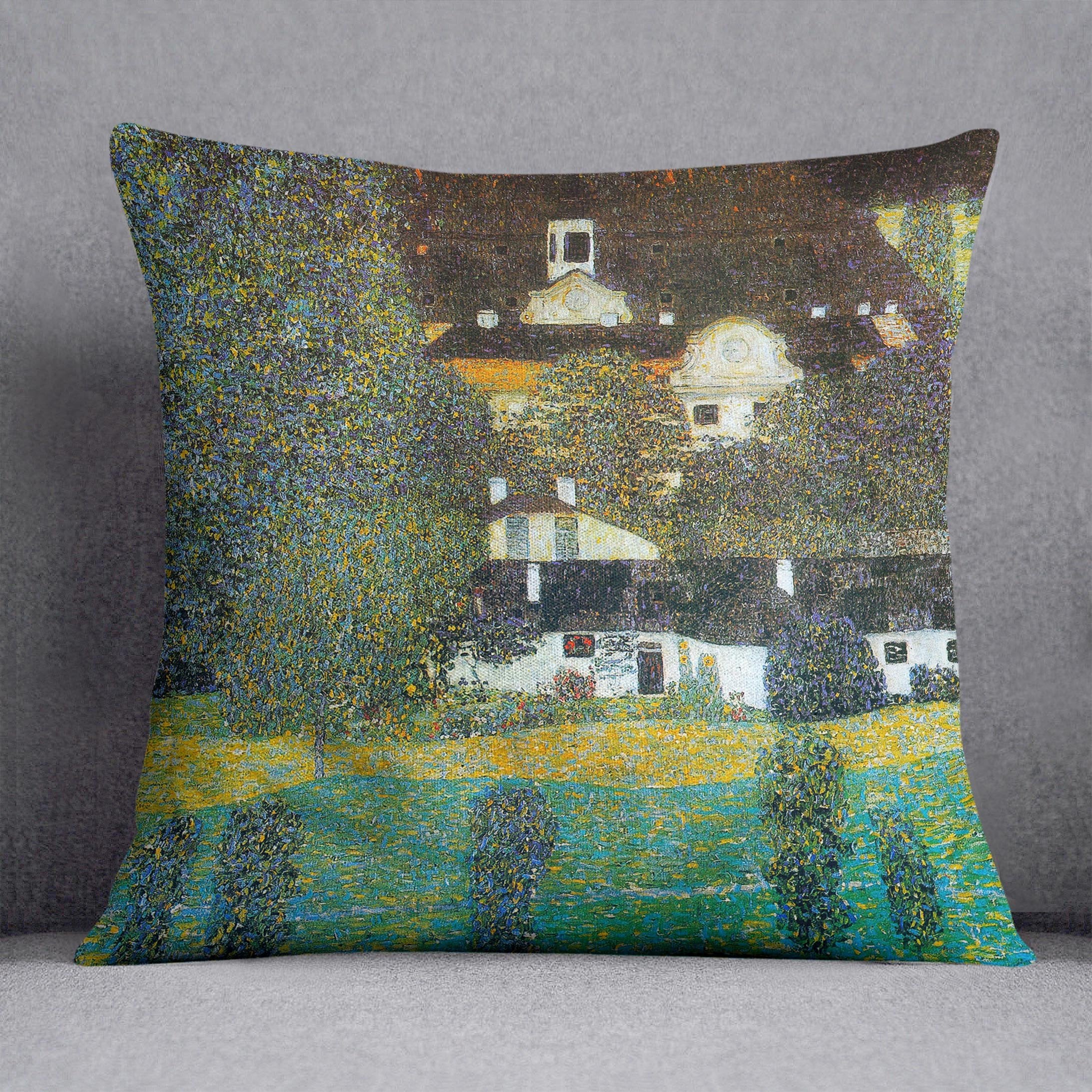 Castle Chamber at Attersee II by Klimt Throw Pillow