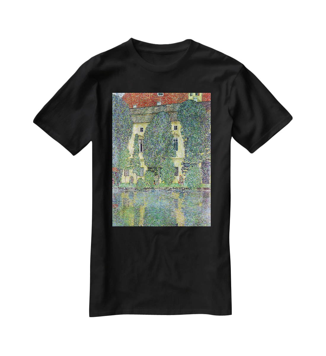 Castle at the Attersee by Klimt T-Shirt - Canvas Art Rocks - 1