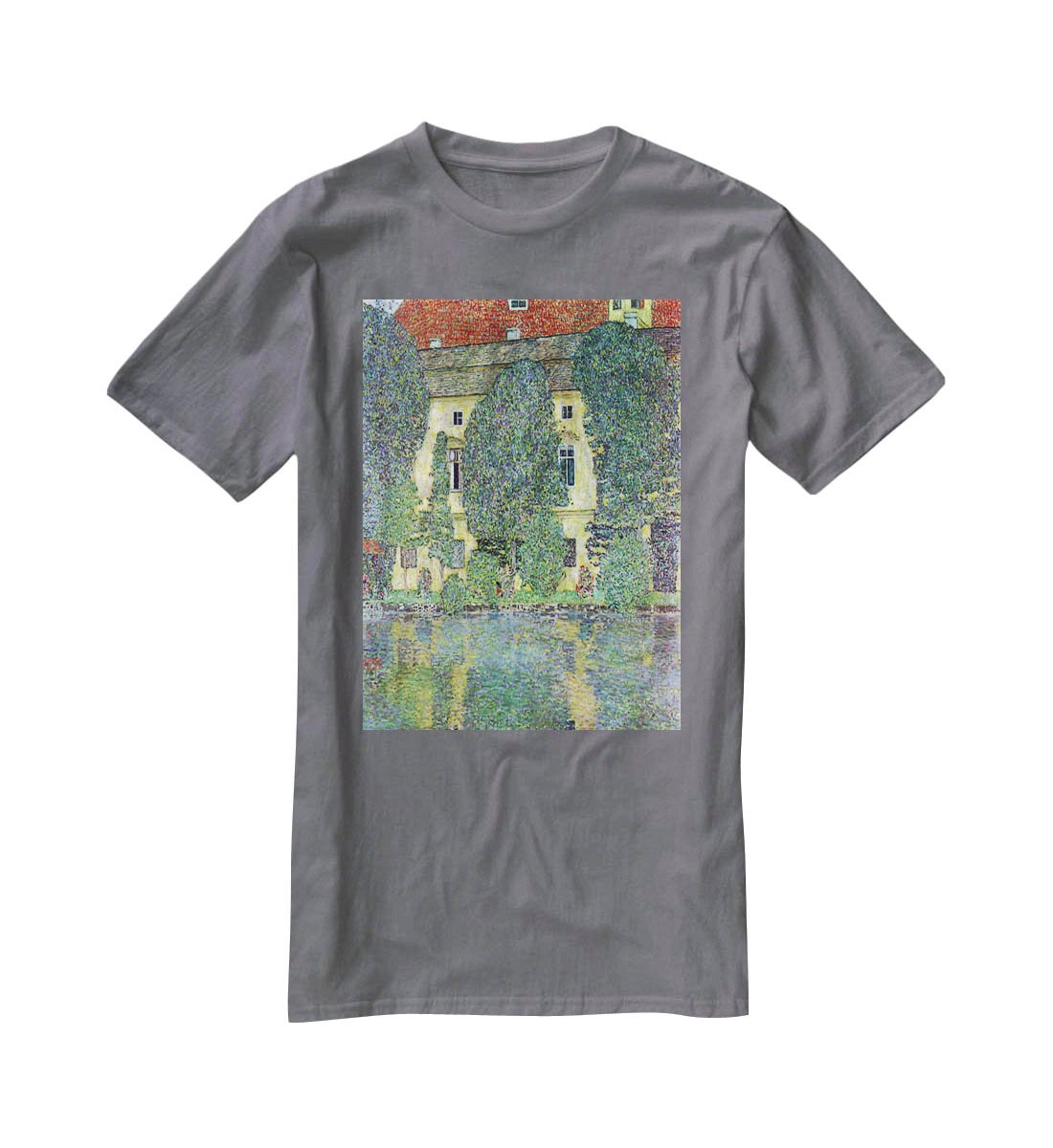 Castle at the Attersee by Klimt T-Shirt - Canvas Art Rocks - 3