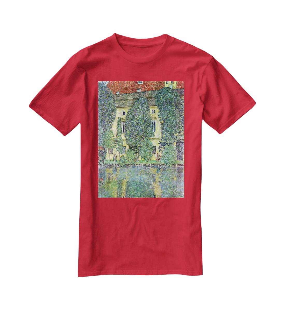 Castle at the Attersee by Klimt T-Shirt - Canvas Art Rocks - 4