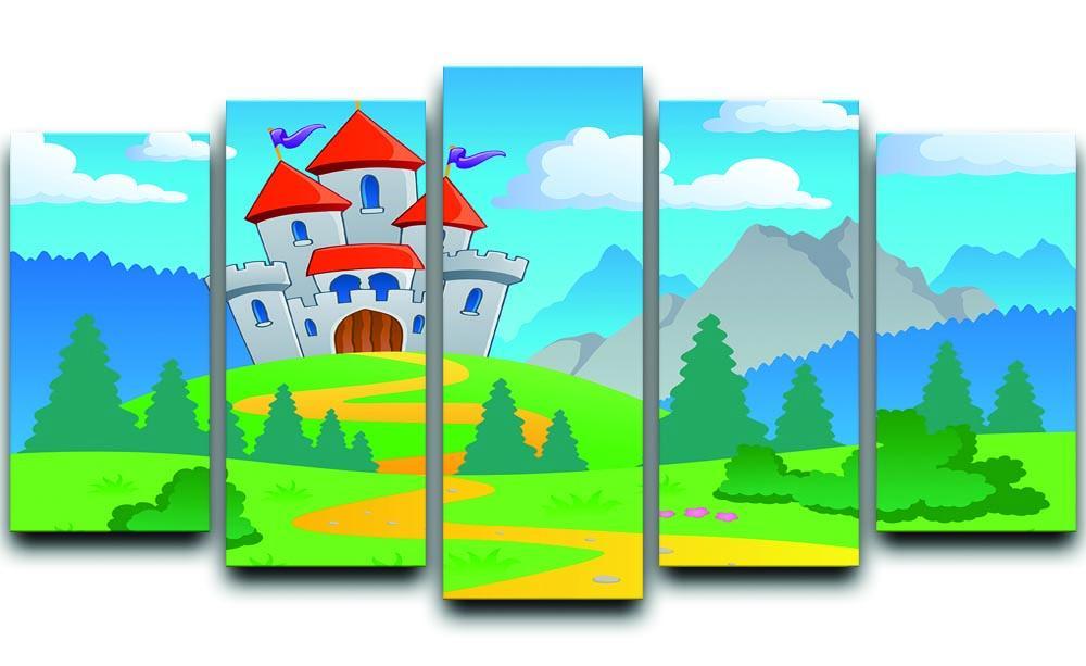Castle theme landscap 5 Split Panel Canvas  - Canvas Art Rocks - 1