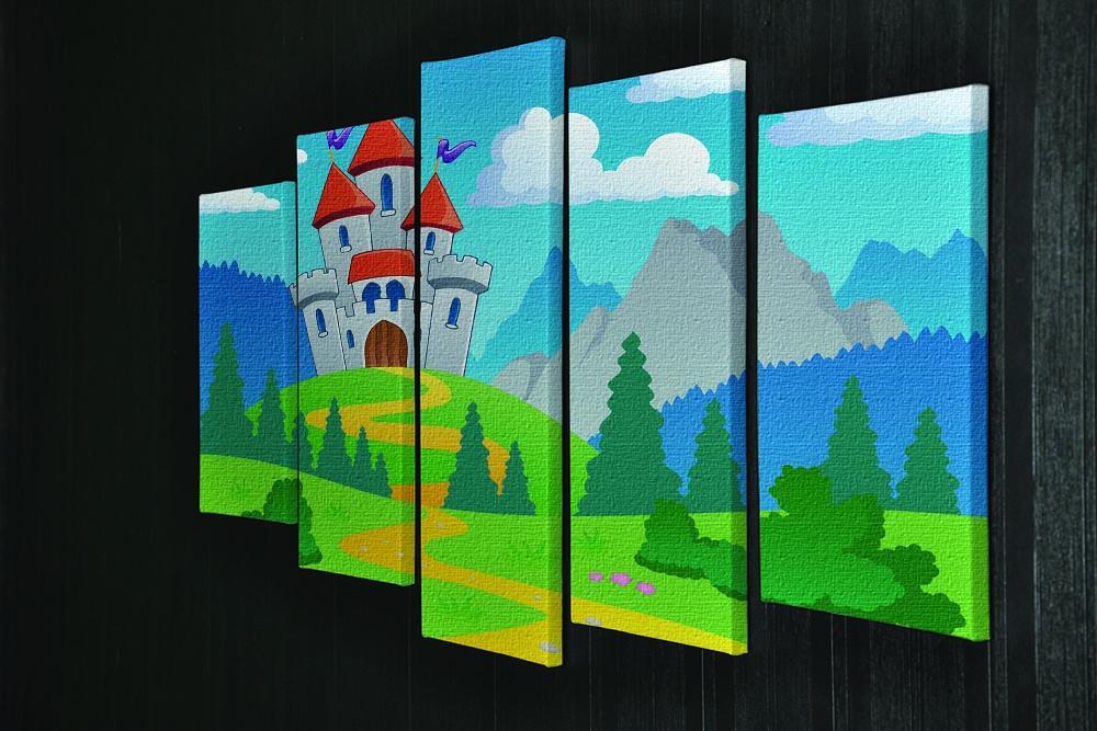 Castle theme landscap 5 Split Panel Canvas - Canvas Art Rocks - 2
