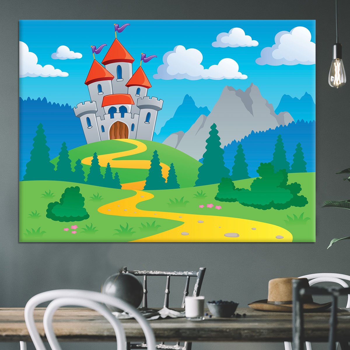 Castle theme landscap Canvas Print or Poster