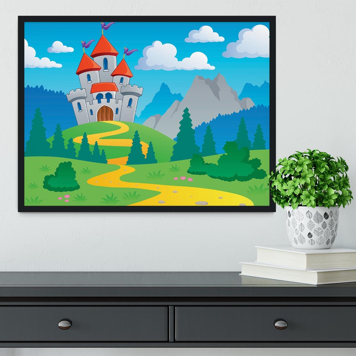 Castle theme landscap Framed Print - Canvas Art Rocks - 2