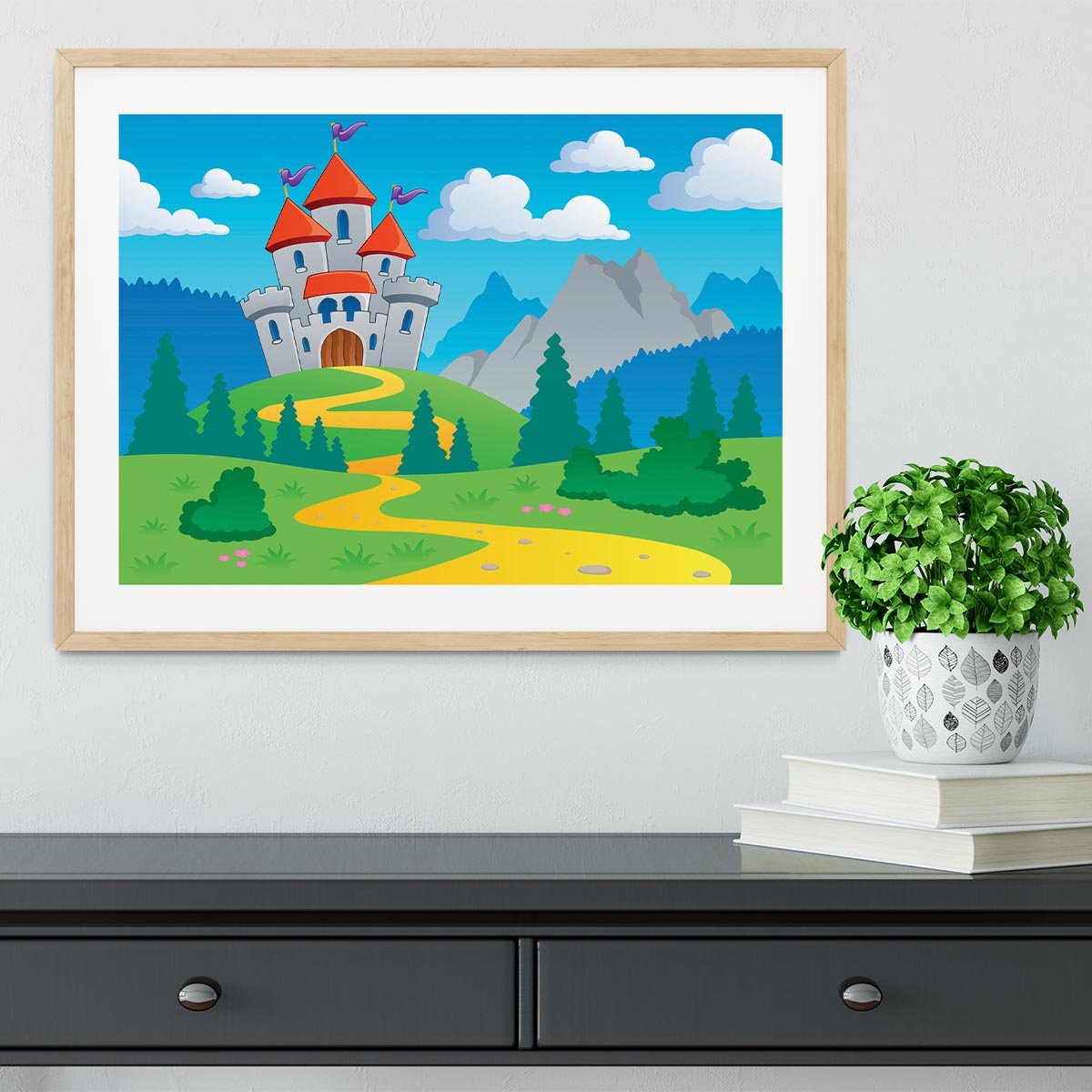 Castle theme landscap Framed Print - Canvas Art Rocks - 3