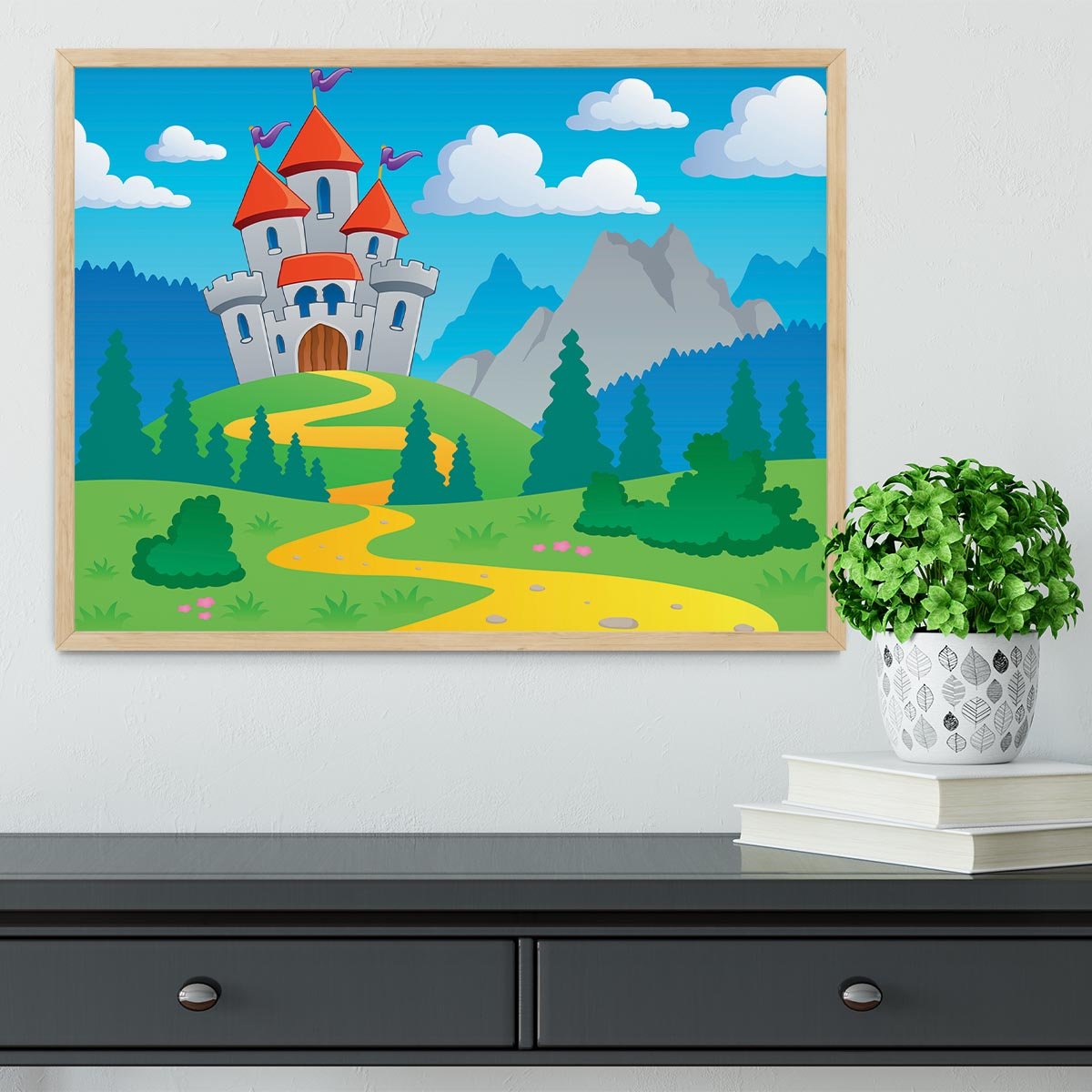 Castle theme landscap Framed Print - Canvas Art Rocks - 4