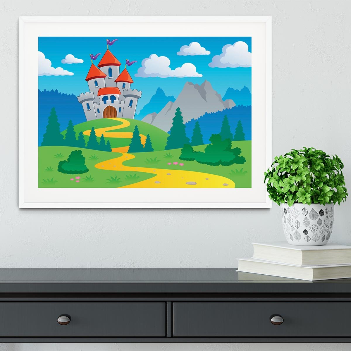 Castle theme landscap Framed Print - Canvas Art Rocks - 5