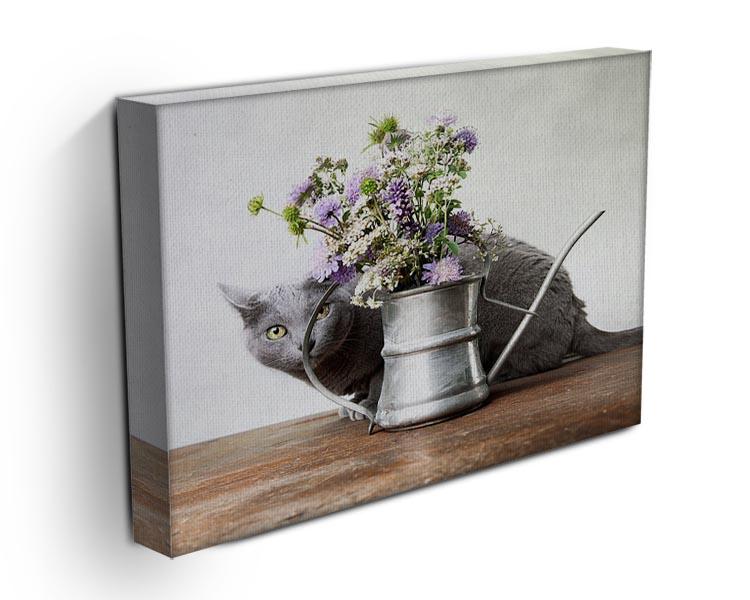 Cat with Flowers Canvas Print or Poster - Canvas Art Rocks - 3