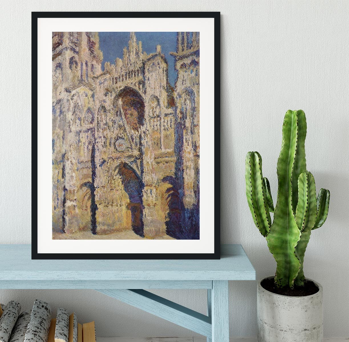 Cathedral at Rouen by Monet Framed Print - Canvas Art Rocks - 1