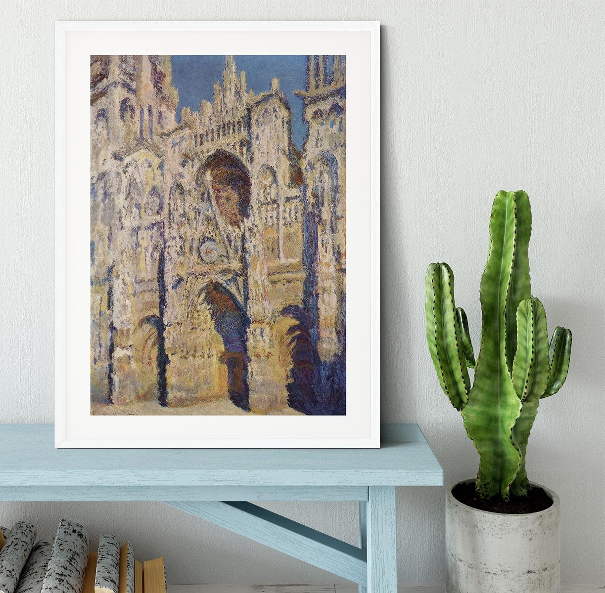 Cathedral at Rouen by Monet Framed Print - Canvas Art Rocks - 5