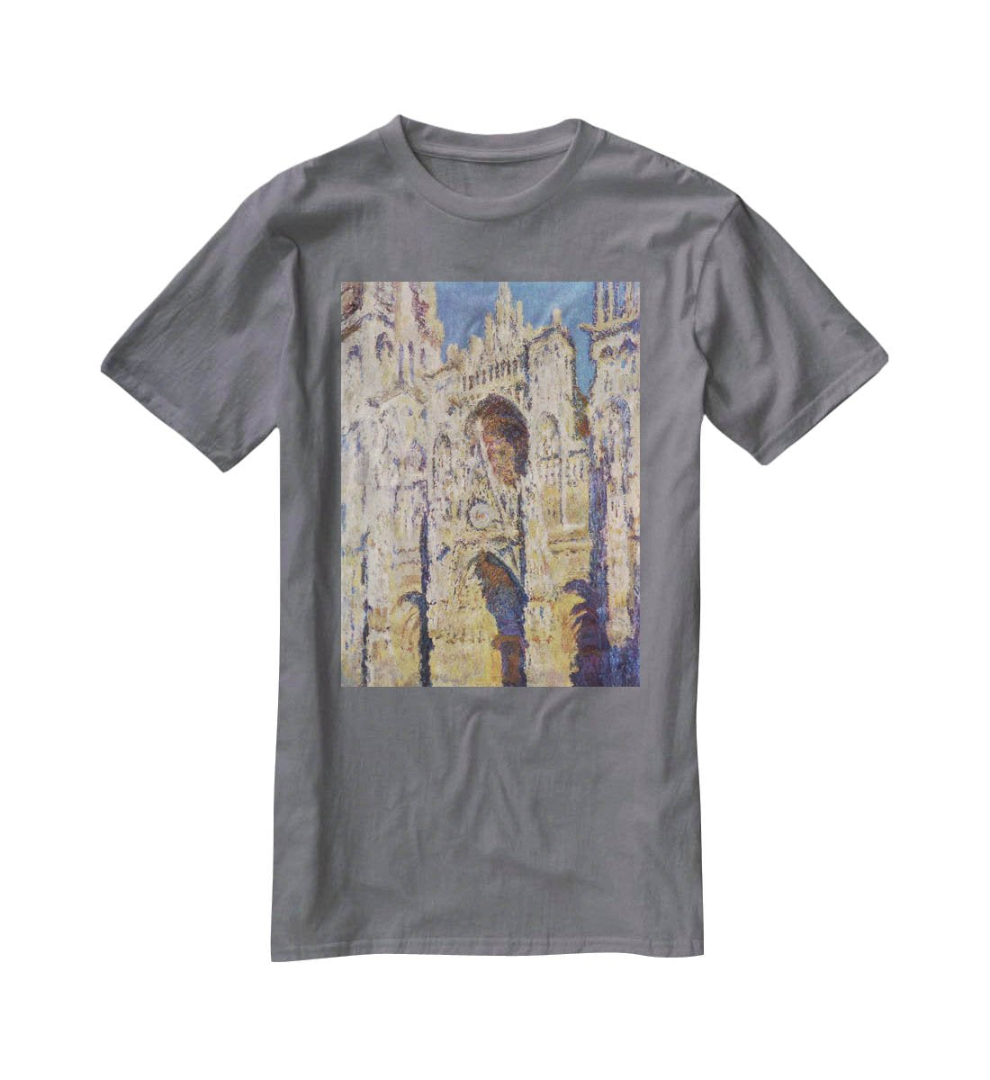 Cathedral at Rouen by Monet T-Shirt - Canvas Art Rocks - 3