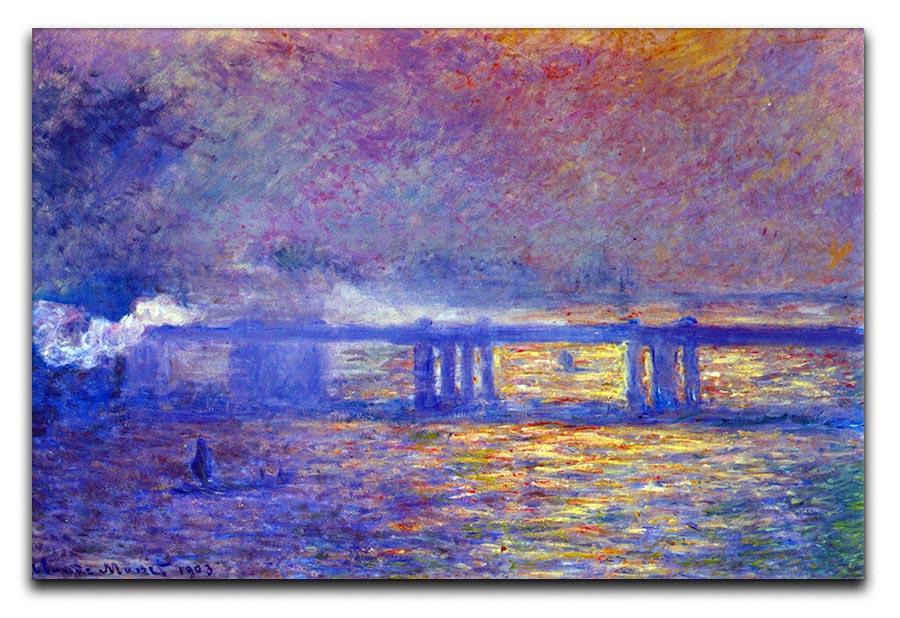 Charing cross bridge by Monet Canvas Print & Poster  - Canvas Art Rocks - 1
